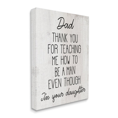 «Dad Thank You Expression Family Daughter Humor»