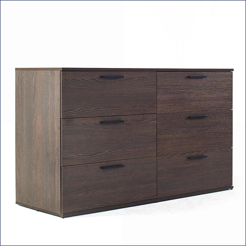 Commodes: commode à six tiroirs Morgan Farmhouse | Espresso | Bois massif