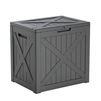 Boîte de terrasse verrouillable en résine résistante à l'eau 32 gallons Decksplore