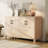 4-Door Cabinet In Rustic Aesthetic, And Wood Veneer, Soft-Close Function, Rounded Corners, Storage For Organization Natural With Tabletop, Solid Pine Legs, Smooth Hinges, Home Use-360205017