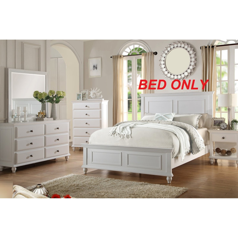 Merveilleux grand lit blanc avec structure et tête de lit, mobilier de chambre contemporain superbe, contreplaqué, Grand lit