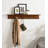 Shea Poplar Solid Wood Floating Shelf with Hooks-1978931066