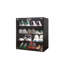 4-Layer Glass Door Shoe Cabinet with LED Light and Bluetooth Control for Modern Storage and Display