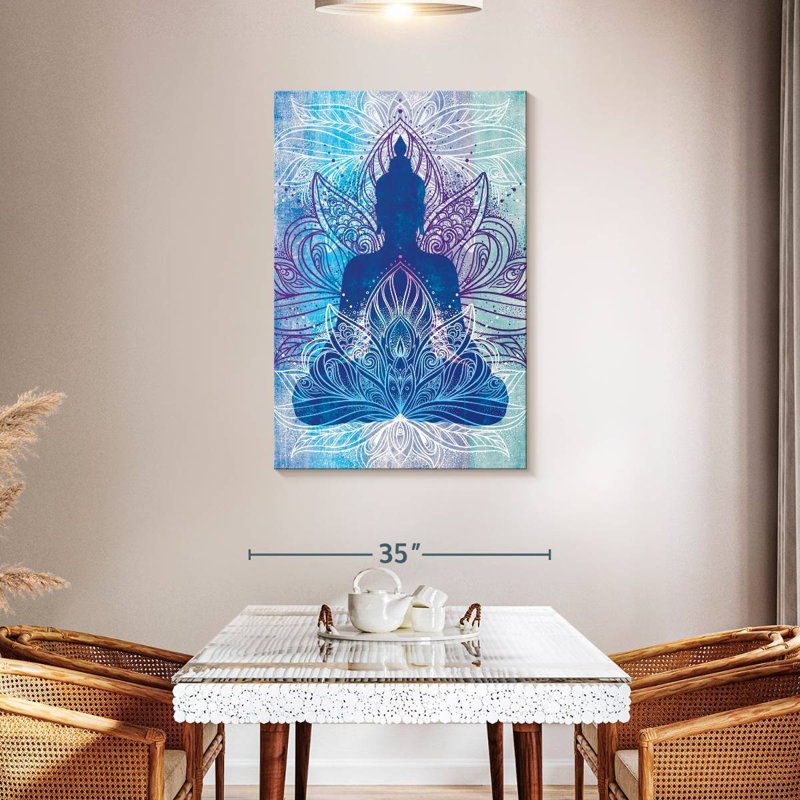 Silhouette de Bouddha assis Kerrick, H 45 po x l 30 po