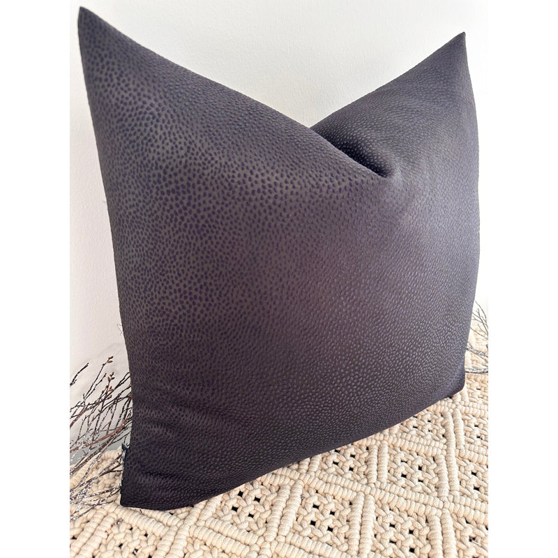 Abstract Square Throw Cushion Cover, Black