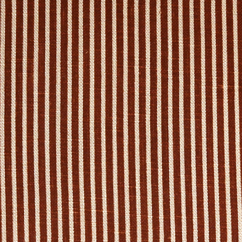 Ticking Stripe Striped Linen Throw Pillow, Sienna