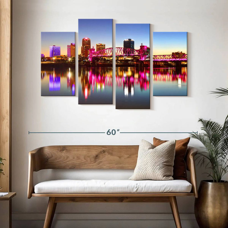 Little Rock Skyline, H 32 po x l 52 po