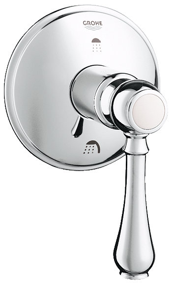 Garniture de robinet inverseur à trois ports Geneva® avec poignée levier, Chrome ciel étoilé
