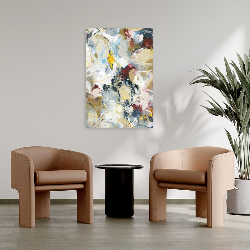 Art abstrait contemporain, H 36 po x l 24 po
