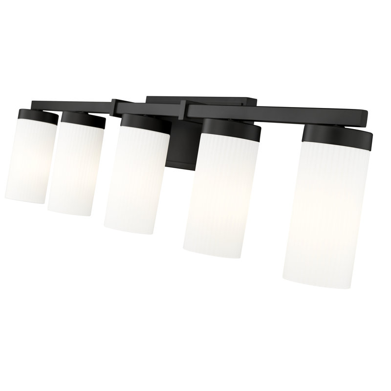 Avers 5 Light Vanity, Matte Black