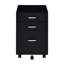 Noir et 3 classeurs pour l'organisation de bureau rectangulaire, amplement d'espace