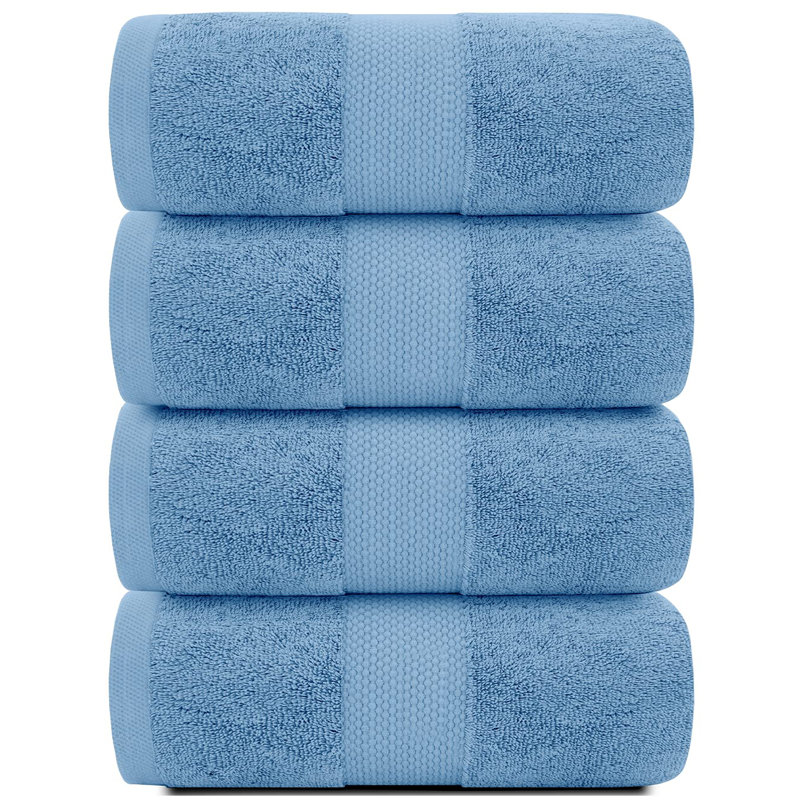 Serviette de bain 100% coton Aldercy, Bleu clair