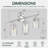 3 - Light Modern Vanity Light,Brushed Nickel