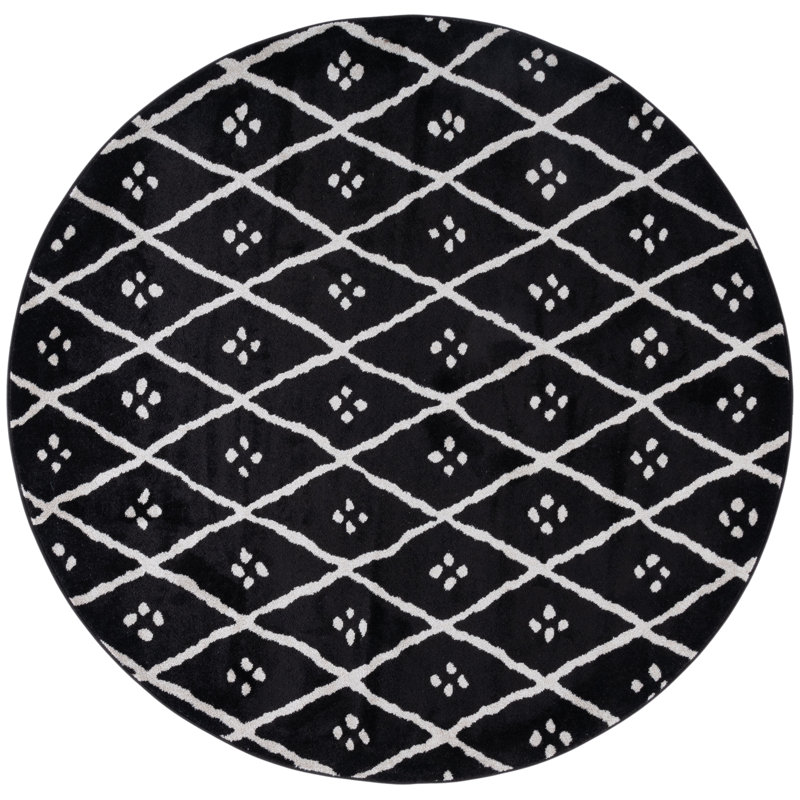 Nikki Performance Geometric Rug, Round 7'