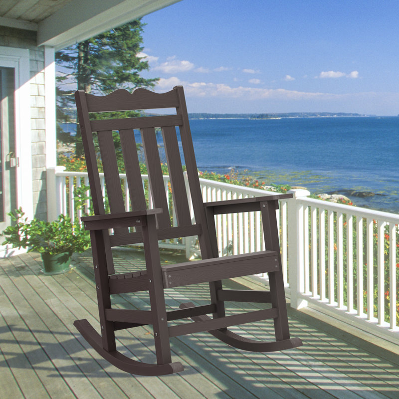Chaise Adirondack berçante Juulia, Brun