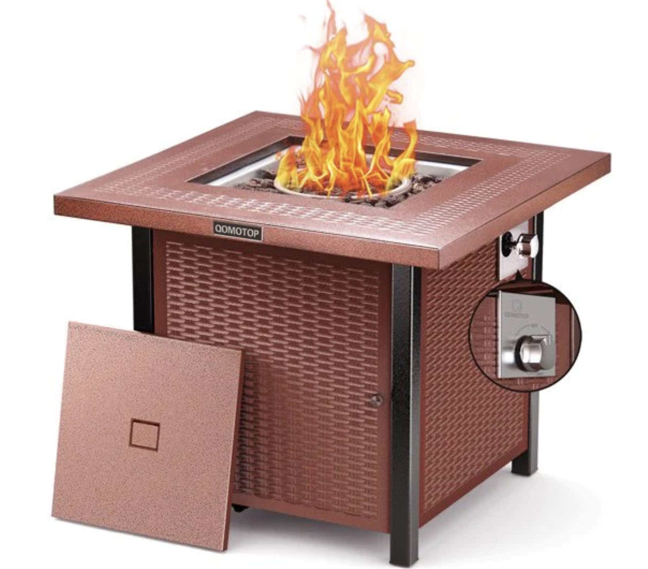 Qomotop 28 In Propane Fire Pit Table