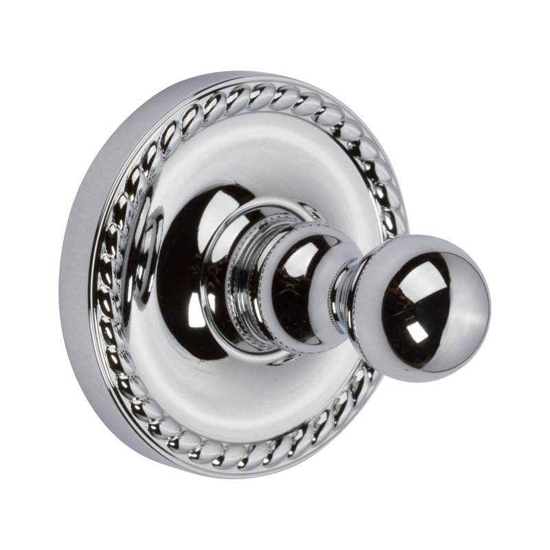 Canterbury Single Robe Hook, Polished Chrome