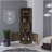 Dark Brown 8-Bottle 2-Shelf Bar Cabinet-863242283
