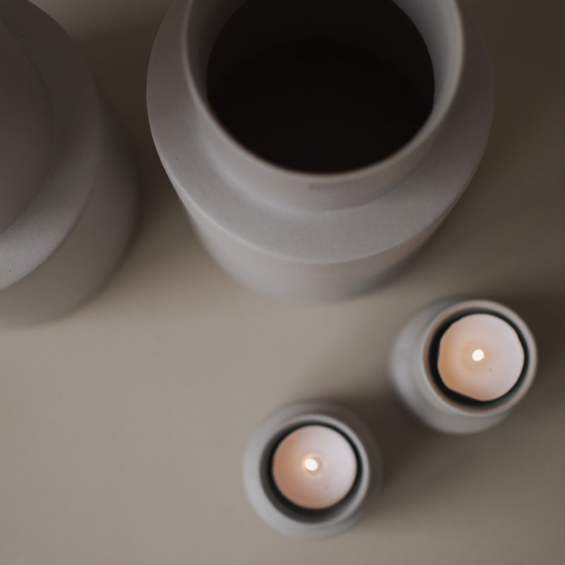 OBLONG CANDLE Fonte, Blanc, H 3,94 po x l 2,36 po x P 2,36 po