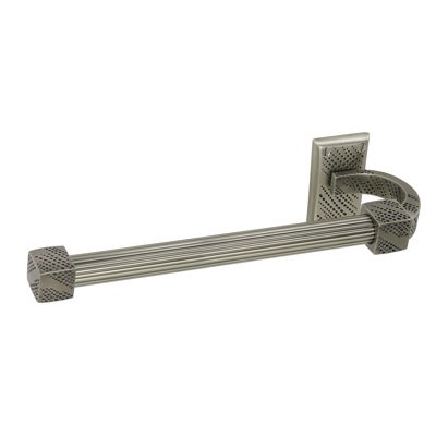SUTTON  12" HAND TOWEL BAR LEFT, REEDED HANDLE; SATIN NICKEL FINISH