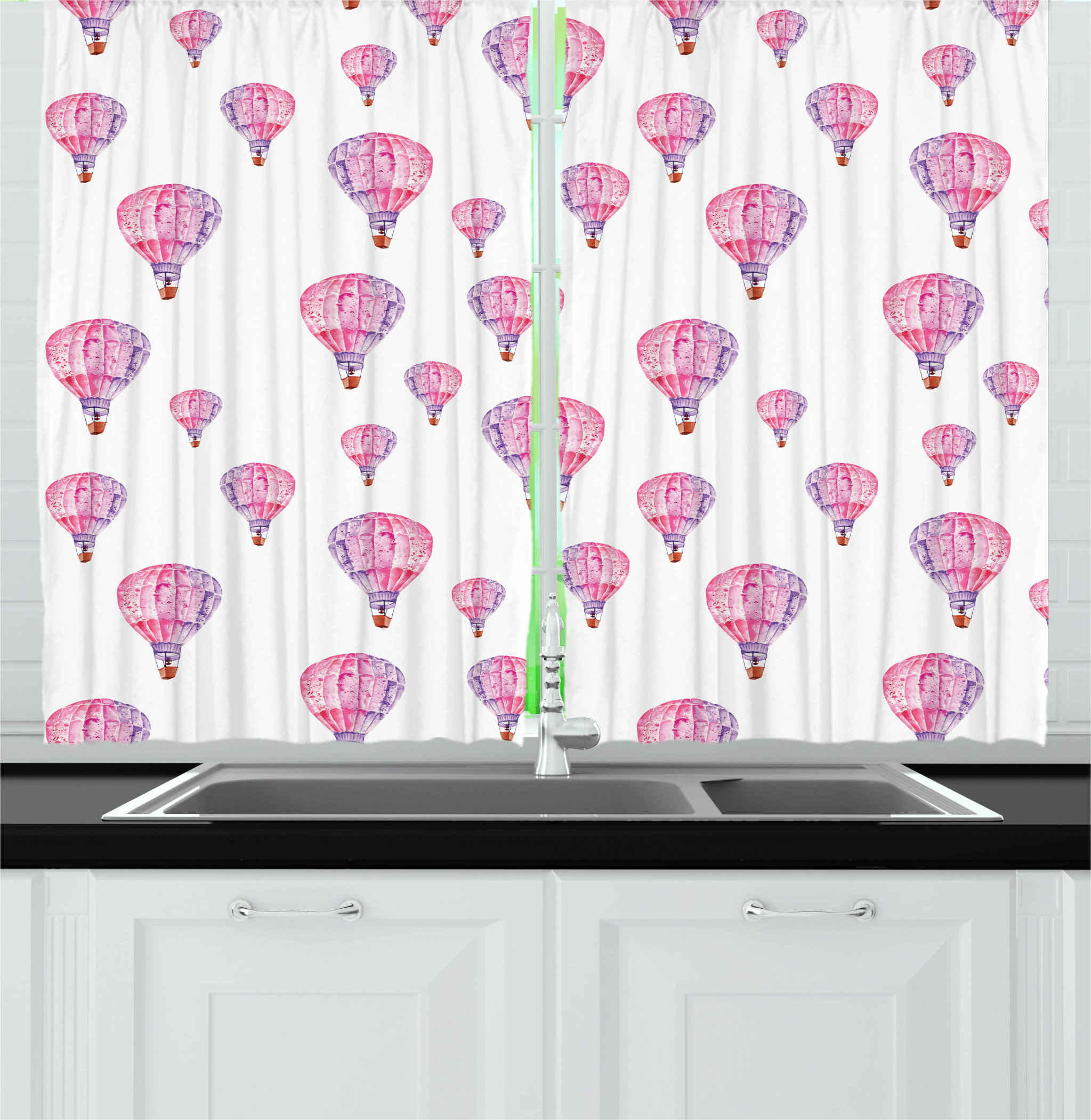 East Urban Home Mauve Kitchen Curtain | Wayfair