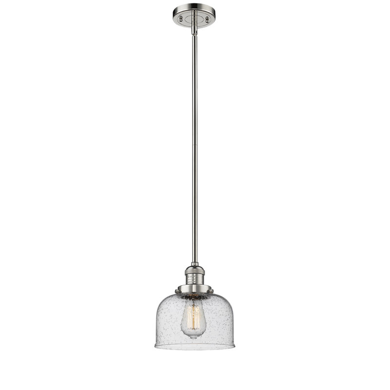 Arakel 1 - Light Single Pendant, Polished Nickel, Seedy