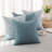 Throw Pillow Covers 18x18 Set of 4, Blue Patterned & Solid Covers