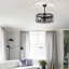 Ventilateur de plafond illuminé 3 pales 3 lumières Halit