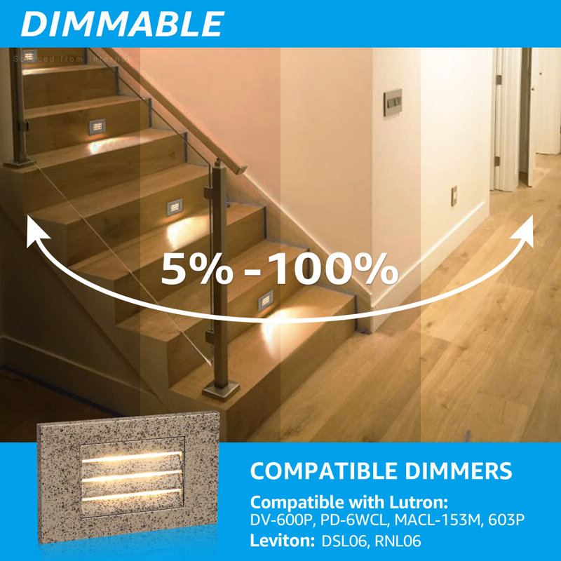 120V LED Dimmable Step Light, CRI90, ETL Listed
