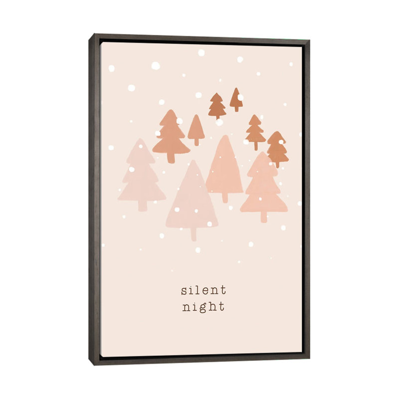 « Silent Night » par Orara studio, reproduction d’art, H 26 po x l 18 po x 1,5 po, Toile avec cadre gris, Pas de tapis