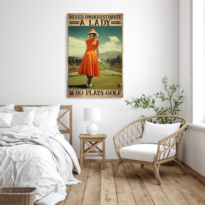 «A Lady Who Plays Golf» sur toile
