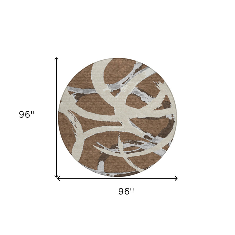 Tapis d'intérieur rond 8 po