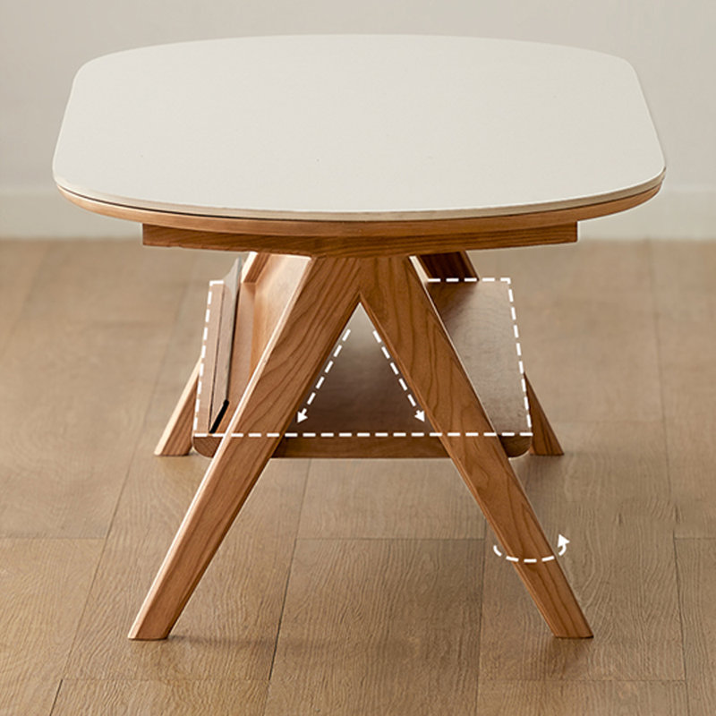 Oval Slab Coffee Table