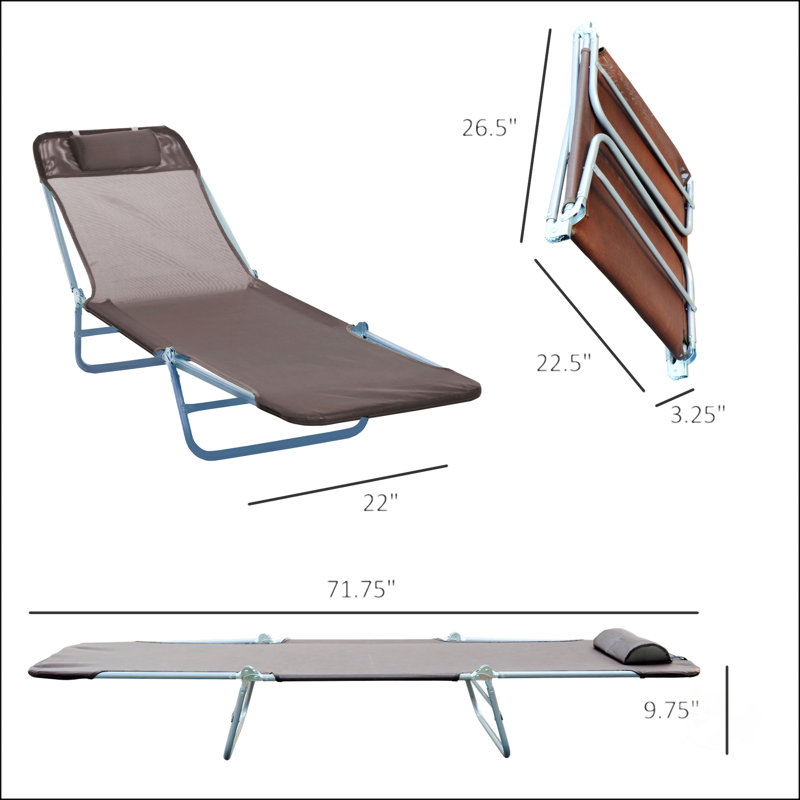 Chaises de bronzage d'extérieur avec coussin