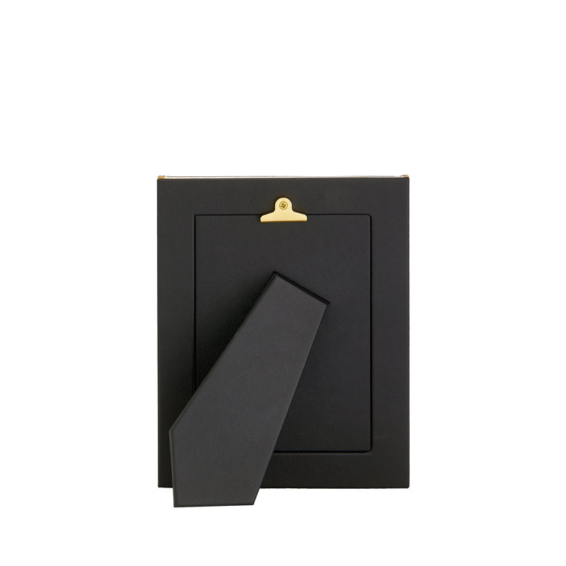 Leather Picture Frame, Gold, 5" W x 7" H