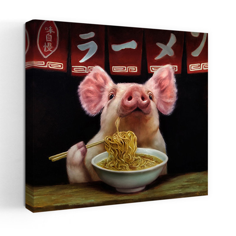 Oodles of Noodles, art urbain contemporain, H 36 po x l 36 po