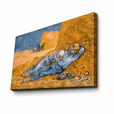 Vincent van Gogh, peinture sur toile décorative de 17,7 po x 27,6 po | 100% toile, 100% cadre en bois (épaisseur: 1,1 pouce) | Superbe pièce d'art pour la décoration intérieure, parfaite pour le salon et les espaces de bureau
