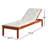 Beckton Outdoor Eucalyptus Wood Chaise Lounge , Cushion Included