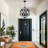 3 Light Dimmable Black Corridor Chandelier With Adjustable Chain