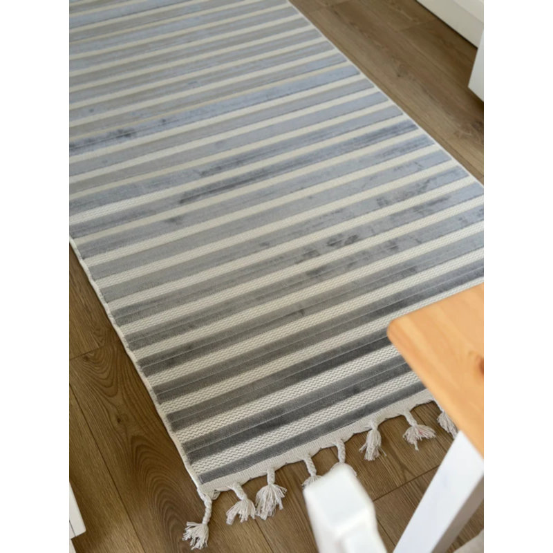 Stig Striped Indoor / Outdoor Rug, Square 6'6"