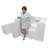 Ella Wheelchair Transfer 26"x52" Acrylic Soaking Walk-In-Bathtub, Left Outward Swing Door, Heated Seat, 2 Piece Fast Fill Faucet, 2" Dual Drain-64890294