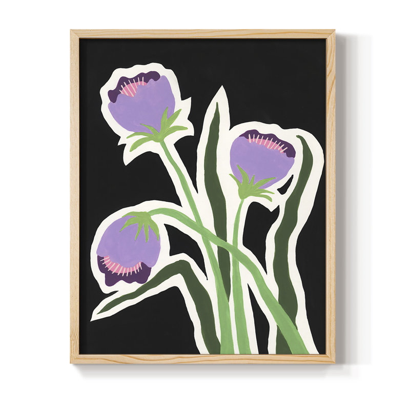 «Pop Flowers II», Naturel, H 11 po x l 9 po