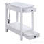 Table d'appoint blanche avec rangement USB
