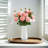 7.8"H Table Vase, Chinoiserie Ceramic Floral Vase, Rustic Small Vase for Home Decor-1884239813