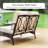 53'' Wide Metal Outdoor Loveseat with Cushions & Wicker Decor-110824590