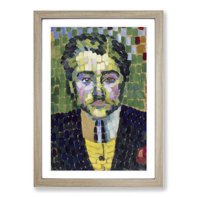 Portrait of Jean Metzinger by Robert Delaunay - Framed Print
