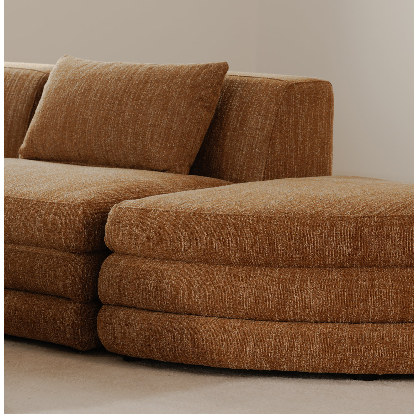 Donia Upholstered Slipper Chair, Amber Glow Mustard Tweed