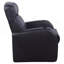 Fauteuil inclinable noir rembourré avec porte-gobelet