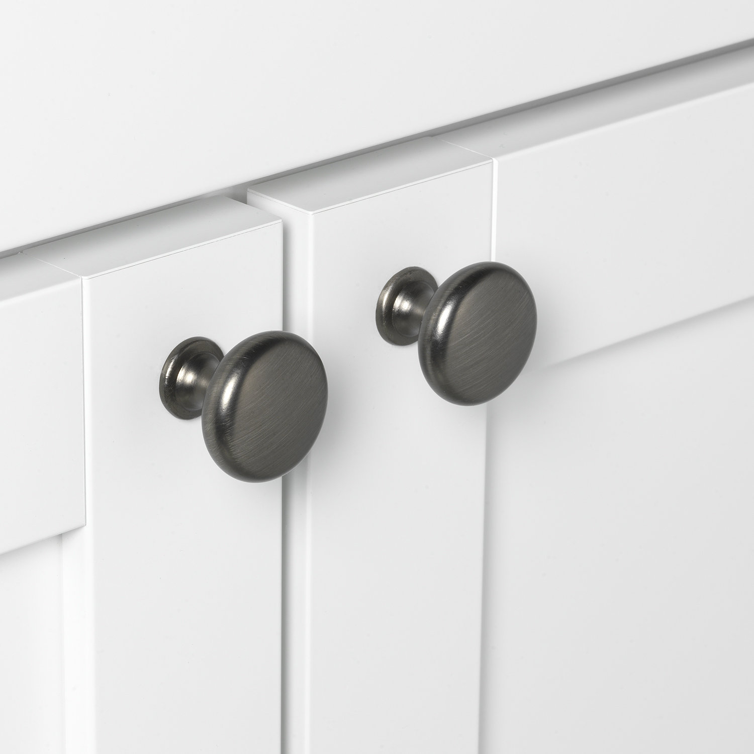 Metal Mushroom Cabinet Knob, Satin Pewter