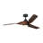  Touro Smart 60 LED Indoor Ceiling Fan with Threaded Downrod, Dark Walnut ABS blades and Handheld Remote-980910079-980910078